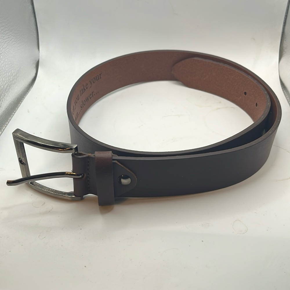 New Brown Leather Belt 💝 with Message of Love Unisex